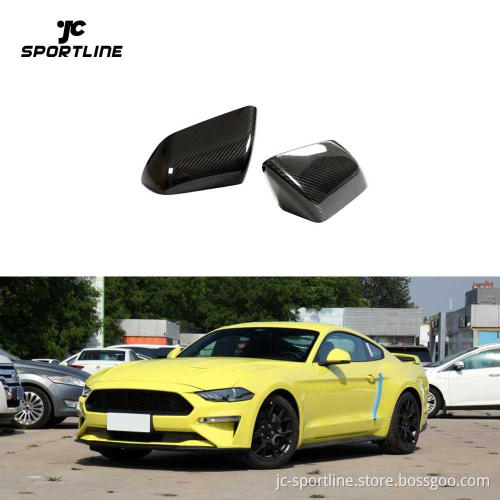 Dry Carbon Fiber Exterior Side Rearview Mirror Cover for Ford Mustang GT500